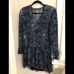 Blue mini dress